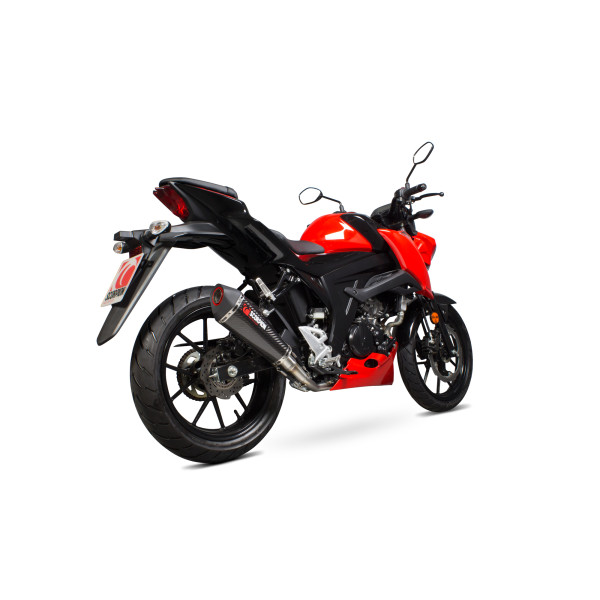 Scorpion Exhaust Suzuki GSX-S 125 / GSX-S 150 2017 - 2021 Serket Taper Full System Carbon Fibre Sleeve